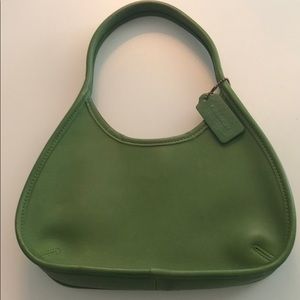 Green leather Coach bag
